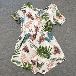 SHEIN Multicolor Leaf Print Jumpsuit